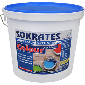 Sokrates Colour pololesk univerzálny vrchný náter na drevo a kov, 0100 biela, 5 kg
