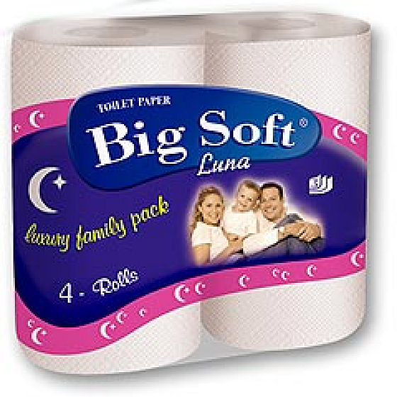 Big Soft Luna 4 toaletný papier 3 vrstvový 4 x 160 útržkov