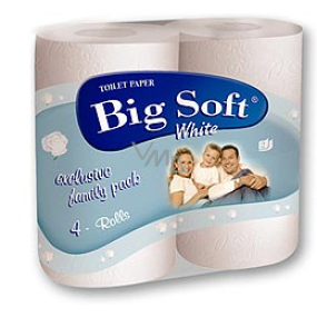 Big Soft Clasic White toaletný papier 2 vrstvový 4 x 200 útržkov