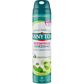 Sanytol dezinfekčný osviežovač vzduchu na povrchy a textil, mentol, 300 ml
