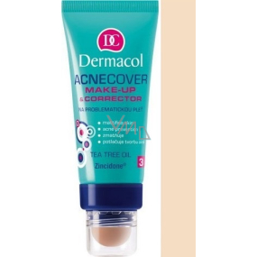 Dermacol Acnecover make-up & Corrector make-up a korektor 02 odtieň 30 ml + 3 g