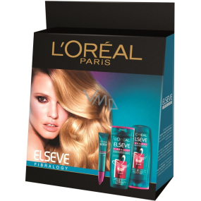 Loreal Paris Elseve Fibralogy šampón 250 ml + balzam na vlasy 200 ml + posilňovač 30 ml, kozmetická sada pre ženy