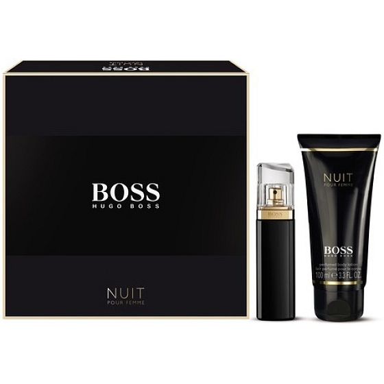 Hugo Boss Nuit pour Femme toaletná voda 50 ml + telové mlieko 100 ml, darčeková sada
