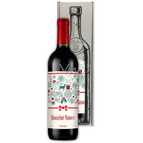 Bohemia Gifts Merlot Čarovné vianoce červenej darčekovej víno 750 ml