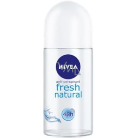 Nivea Fresh Natural guličkový antiperspirant dezodorant roll-on pre ženy 50 ml