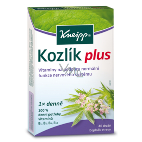 Kneipp Kozlík Plus doplnok stravy na podporu normálnej funkcie nervového systému 40 dražé