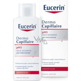 Eucerin DermoCapillaire pH5 šampón na vlasy pre citlivú pokožku 2 x 250 ml, duopack