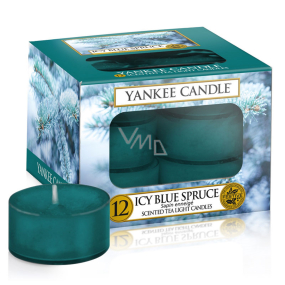 Yankee Candle Icy Blue Spruce - Zľadovatený modrý smrek vonná čajová sviečka 12 x 9,8 g