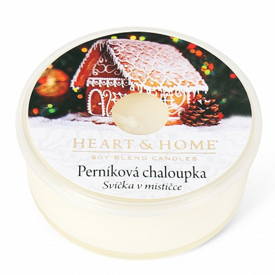 Heart & Home Sviečka Perníková chalúpka Sójová vonná sviečka v mištičke horí až 12 hodín 36 g