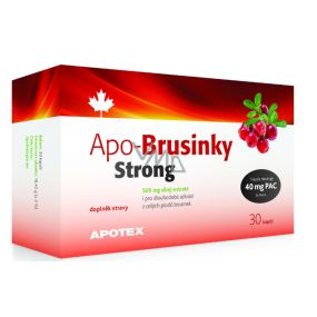 Apotex Apo-Brusnice Strong silný extrakt z celých plodov, doplnok stravy 500 mg 30 kapslí