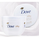 Dove Silky vyživujúci telový krém na celé telo s čistým hodvábom 300 ml
