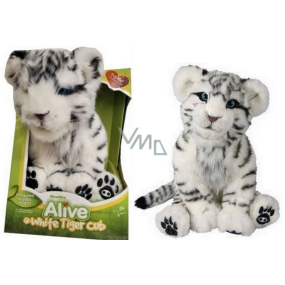 Interaktívna plyšová hračka EP Line Alive White Tiger 25 cm, odporúčaný vek 3+