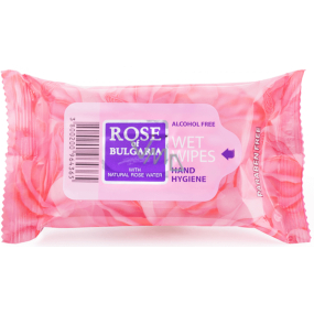 Antibakteriálne čistiace obrúsky Rose of Bulgaria s prírodnou ružovou vodou 15 kusov