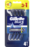 Gillette Blue3 Plus Comfort holiaci strojček 4 kusy pre mužov