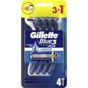 Gillette Blue3 Plus Comfort holiaci strojček 4 kusy pre mužov