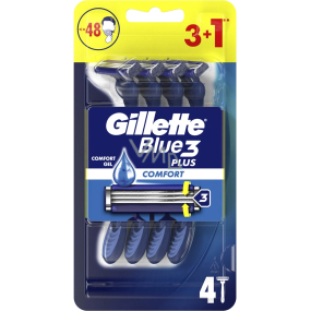 Gillette Blue3 Plus Comfort holiaci strojček 4 kusy pre mužov