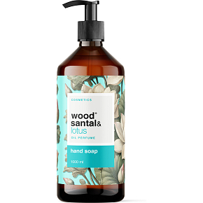 Wood Santal & Lotus tekuté mydlo na ruky 1 l, dávkovač