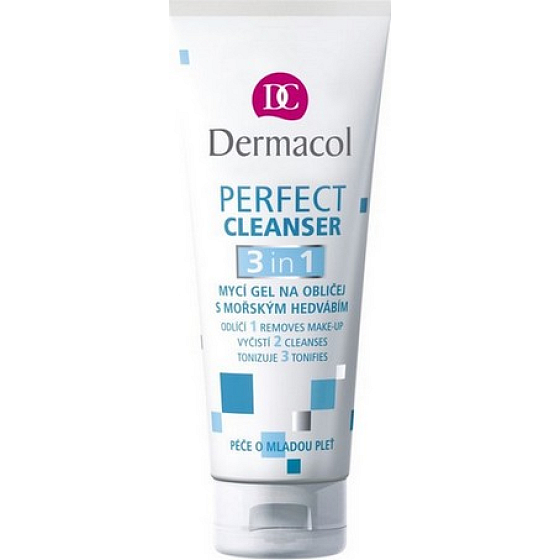 Dermacol Perfect Cleanser 3v1 Umývací gél na tvár s morským hodvábom 100 ml