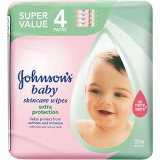Johnsons Baby Extra Protection Baby vlhčené obrúsky pre deti 256 kusov
