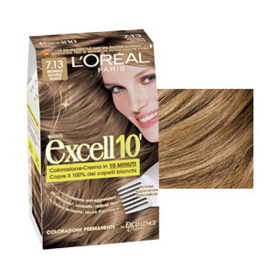 Loreal Paris Excell 10 farba na vlasy odtieň 7,13 ľadová blond