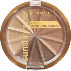 Rimmel London Sun Shimmer Shimmering Bronzer 3v1 bronzujúci púder 002 Bronze Goddess 9,9 g