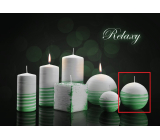 Lima Aromatická špirála Relaxy sviečka bielo - zelená guľa 80 mm 1 kus