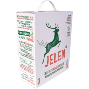 Jelen Mydlový prací prášok krabica 60 dávok 3 kg