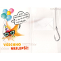 Nekupto Stieracie prianie k narodeninám Zlatá rybka 21,5 x 13,5 cm G 31 3349