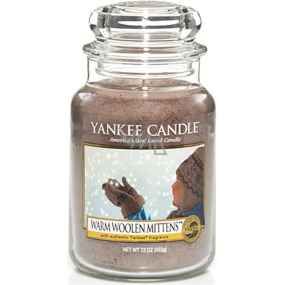 Yankee Candle Warm Woolen Mittens - Teplé vlnené rukavice vonná sviečka Classic veľká sklo 623 g