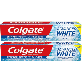 Colgate Advanced White zubná pasta 2 x 75 ml, duopack