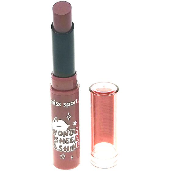 Miss Sporty Wonder Sheer & Shine Lipstick rúž 110 Rosewood Wash 1 g
