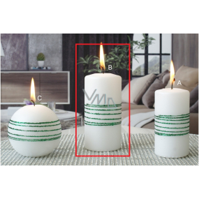 Lima Exclusive sviečka zelená valec 60 x 120 mm 1 kus