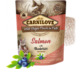 Carnilove Dog Pouch Paté Losos s čučoriedkami bezobilné kapsičky pre šteňatá 300 g