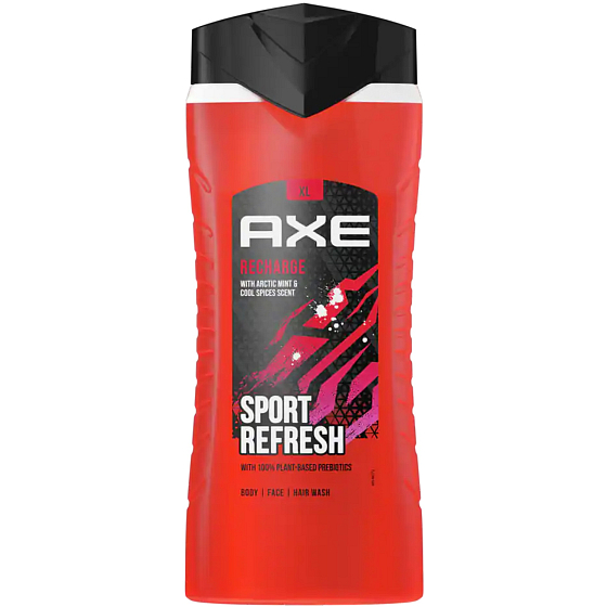 Axe Recharge 3v1 sprchový gél a šampón pre mužov 400 ml