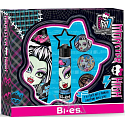 Mattel Monster High Frankie Stein toaletná voda 15 ml + 2v1 šampón a pena do kúpeľa 250 ml + odznaky, kozmetická sada