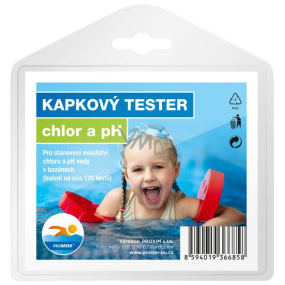 Probazen Kvapkový Tester pre zistenie ako upraviť vodu v bazénoch - pH a Chlór 120 testov