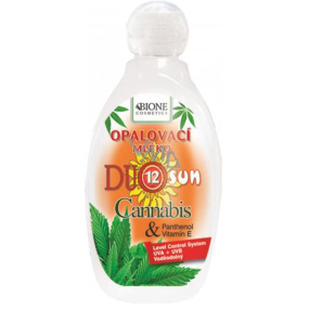 Bion Cosmetics Duo Sun Cannabis + Panthenol OF12 opaľovacie mlieko 150 ml