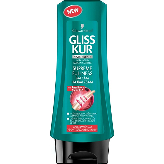 Gliss Kur Supreme Fullness balzam pre slabé a jemné vlasy 200 ml