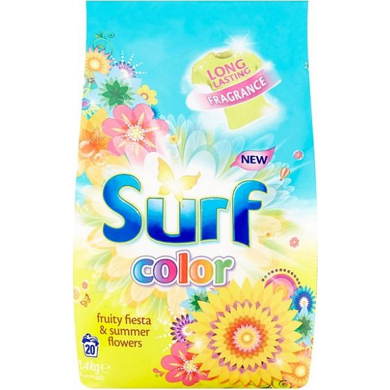 Surf Color Fruity Fiesta & Summer Flowers prášok na pranie farebnej bielizne 20 dávok 1,4 kg