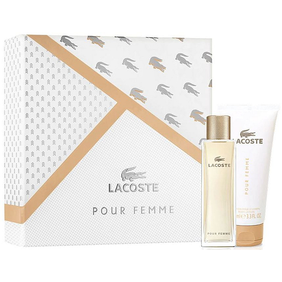 Lacoste pour Femme toaletná voda 50 ml + telové mlieko 100 ml, darčeková sada