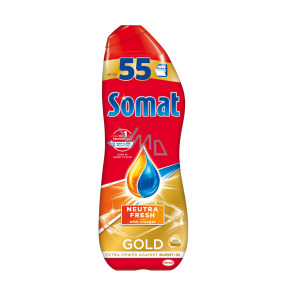 Somat Gold Neutra Fresh gél do umývačky kombinuje v sebe čistiacu silu a vysoký odmasťovací účinok 55 dávok 990 ml
