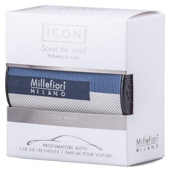 Millefiori Milano Icon Cold Water - Chladná voda vôňa do auta Textil Geometric vonia až 2 mesiace 47 g