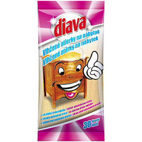 Diava vlhčené utierky na nábytok, 30 ks