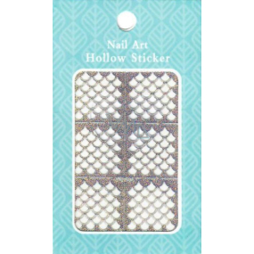 Nail Accessory Hollow Sticker šablónky na nechty multifarebné kvapky 1 aršík 129