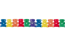 Girlanda Medvedíky farebná 400 x 19 cm