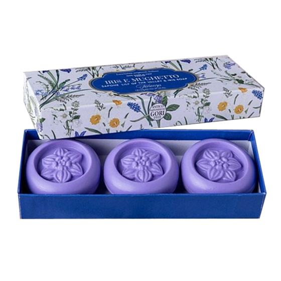 Antico Saponificio Gori Fiorenza Iris e Mughetto ručne vyrobené talianske mydlo 3 x 90 g