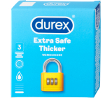 Durex Extra Safe Thicker latexový kondóm, silnejší, nominálna šírka: 56 mm 3 kusy