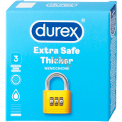 Durex Extra Safe Thicker latexový kondóm, silnejší, nominálna šírka: 56 mm 3 kusy