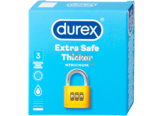 Durex Extra Safe Thicker latexový kondóm, silnejší, nominálna šírka: 56 mm 3 kusy