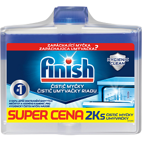 Finish čistič umývačky duopack, 2× 250 ml